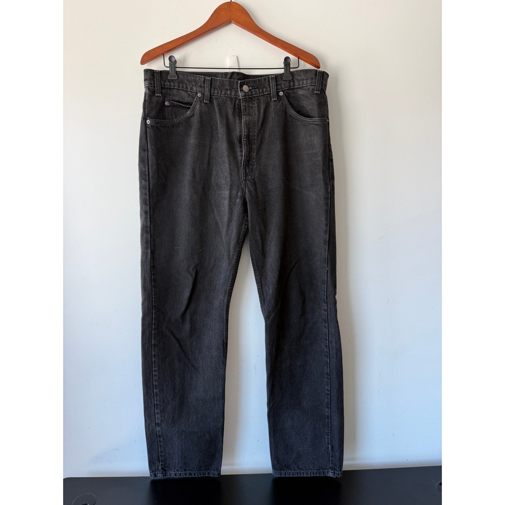 Vintage Levis 505 Orange Tab Black Jeans Mens 38x32 Straight Leg 1996 40505-4159